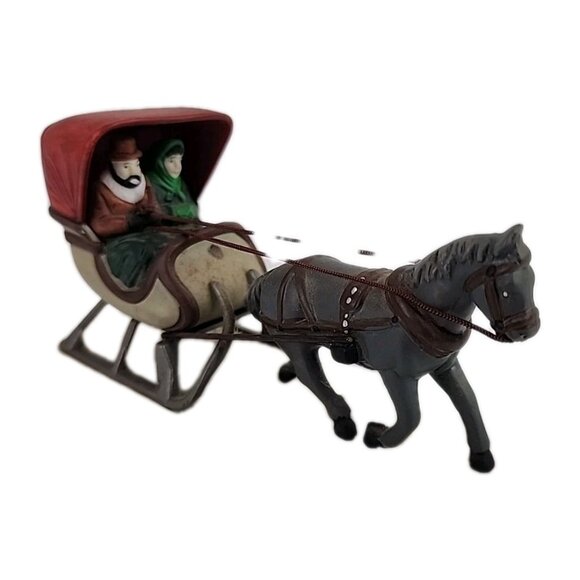 Department 56 Heritage Village "One Horse Open Sleigh" 5982-0 Accesory Vntg - Picture 1 of 8